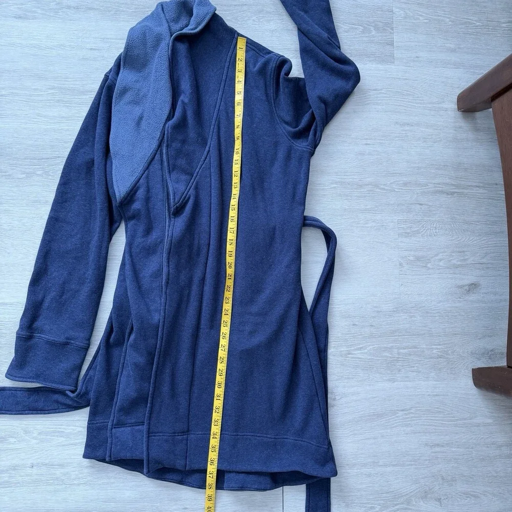 UGG Blanche II (Duffield) Robe Women's Size Large Navy Blue Soft Warm EUC - Picture 12 of 13